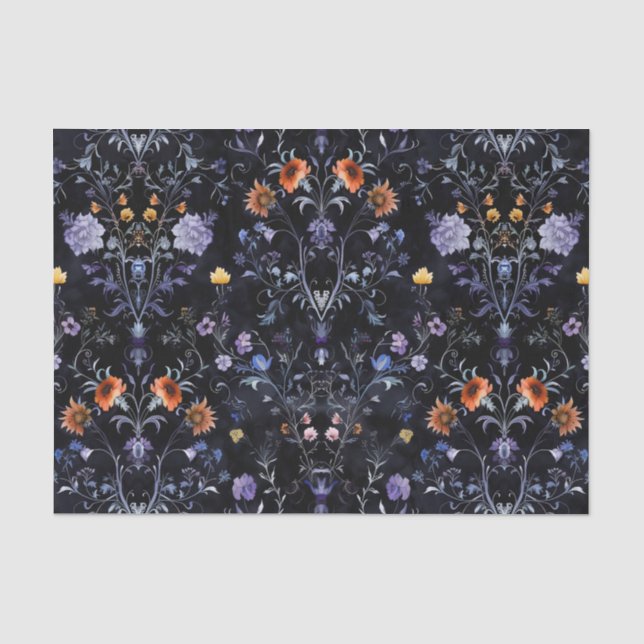 Papier Mousseline Vintage Floral Botanique (Recto)