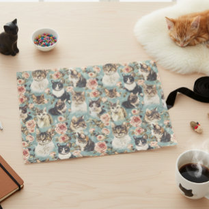 Papier Mousseline Vintage Floral Flower Motif