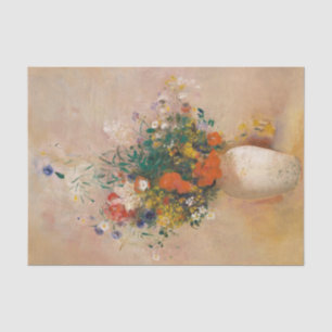 Papier Mousseline Vintage Floral Peinture de Redon : Vase de fleurs