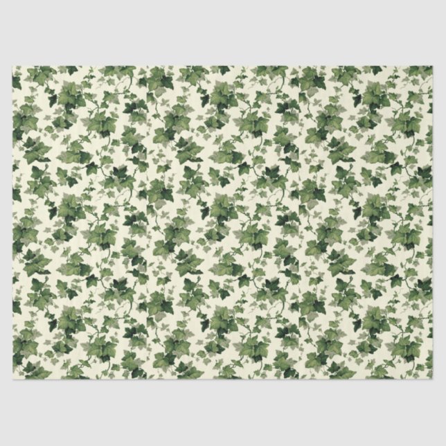 Papier Mousseline Vintage Ivy motif (Recto)