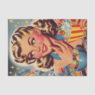 Papier Mousseline Vintage Kitsch fille