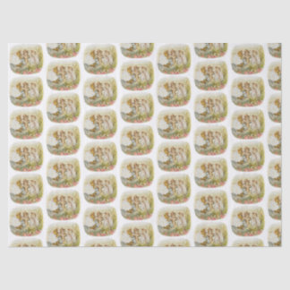 Papier Mousseline Vintage Kittens Design Nursery Baby shower Party