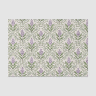 Papier Mousseline Vintage Lilac Damask Floral Botanical Cream Symmet