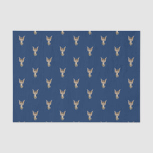 Papier Mousseline Vintage Noël Angel Bleu foncé Vacances