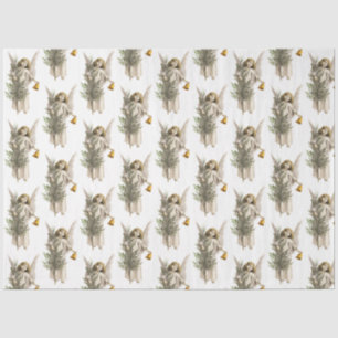 Papier Mousseline Vintage Noël Angel & Tree Holiday