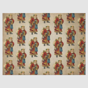 Papier Mousseline Vintage Noël Vieux Monde Père Noël