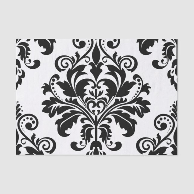 Papier Mousseline Vintage noir et blanc (Recto)
