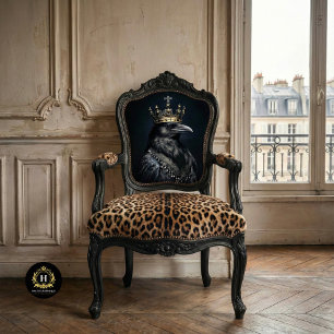 Papier Mousseline Vintage Oiseau Gothique Corbeau King Couronne Déco