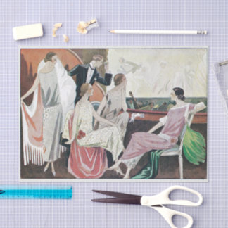 Papier Mousseline Vintage Opera Fashion Decoupage