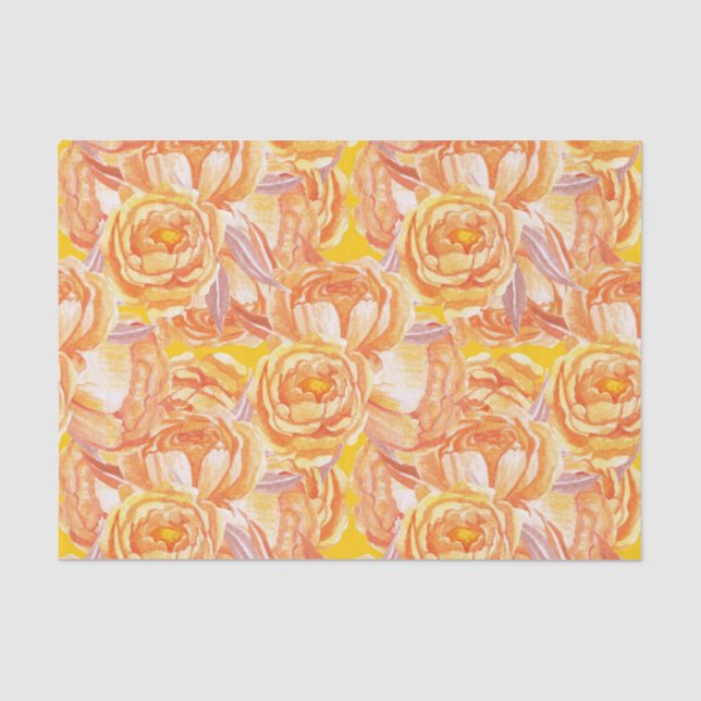 Papier Mousseline Vintage Orange Brûlé (Recto)