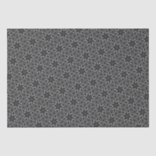Papier Mousseline Vintage Paisley Motif Floral Elegant Grey
