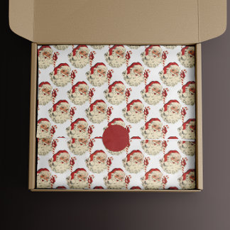 Papier Mousseline Vintage Père Noël avec Sucre de canne.