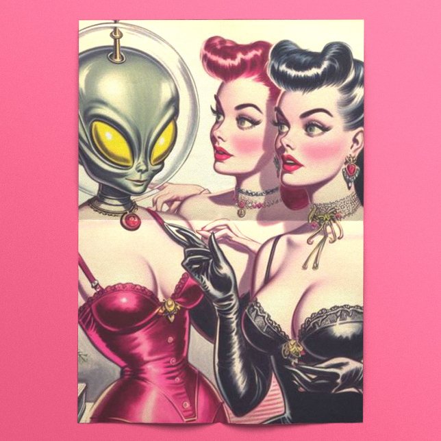 Papier Mousseline Vintage Petite Pâte Sci-Fi Girls (Créateur téléchargé)