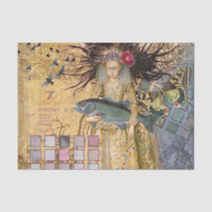 Papier Mousseline Vintage Pisces femme gothique classique