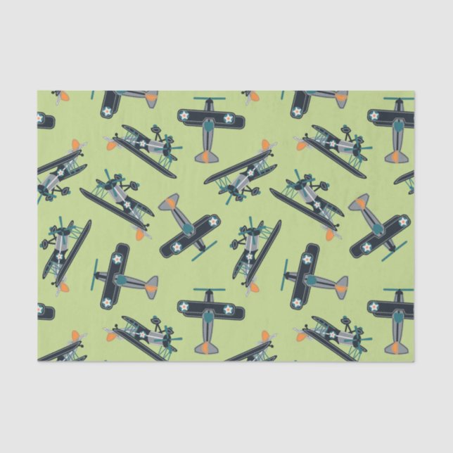 Papier Mousseline Vintage planes (Recto)