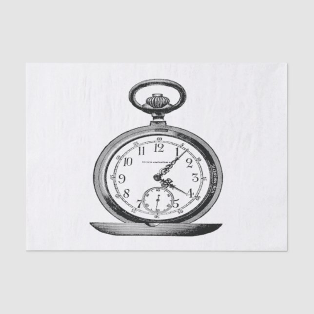 Papier Mousseline Vintage Pocket Watch (Recto)