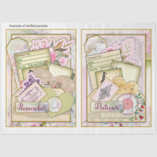 Papier Mousseline Vintage Printemps Shabby Chic Series Design 10