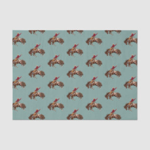 Papier Mousseline Vintage rodéo bronco buter cowboy