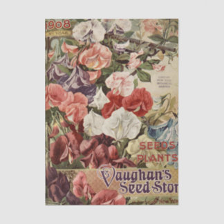 Papier Mousseline Vintage Seed Catalog, Vaughan's Store, 1908