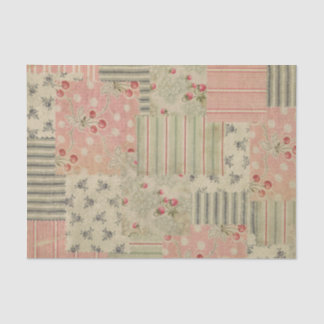 Papier Mousseline Vintage Shabby Chic Cherry collage floral