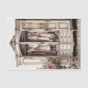 Papier Mousseline Vintage Shabby Chic Victorien Armoire Découpage