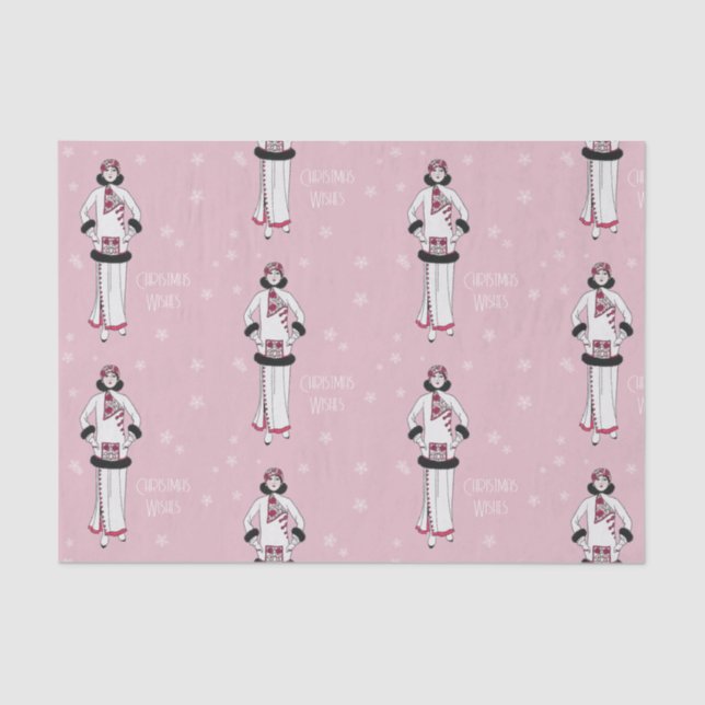 Papier Mousseline Vintage Snow Queen Christmas (Recto)