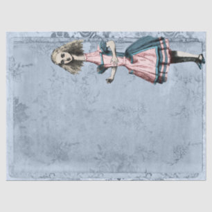 Papier Mousseline Vintage Tall Alice au pays des merveilles Découpag