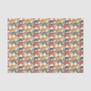 Papier Mousseline Vintage Tropical Jungle Wild Staler Leopard