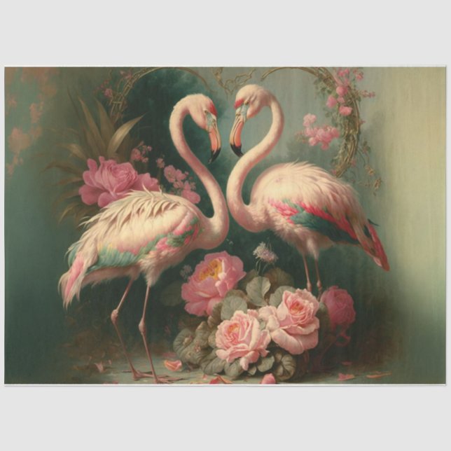 Papier Mousseline Vintage Valentine flamands (Recto)