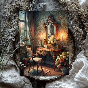 Papier Mousseline Vintage victorien romantique table de coin rose da