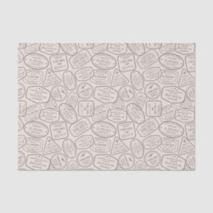 Papier Mousseline Vintage voyage/Timbres