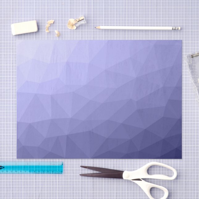Papier Mousseline Violet bleu maille foncé motif géométrique (Artisanat)