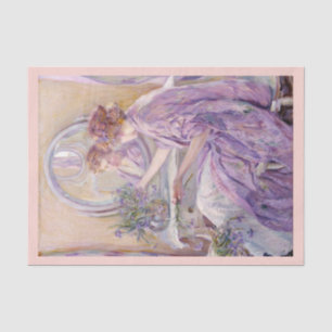 Papier Mousseline Violet Kimono, Découpage