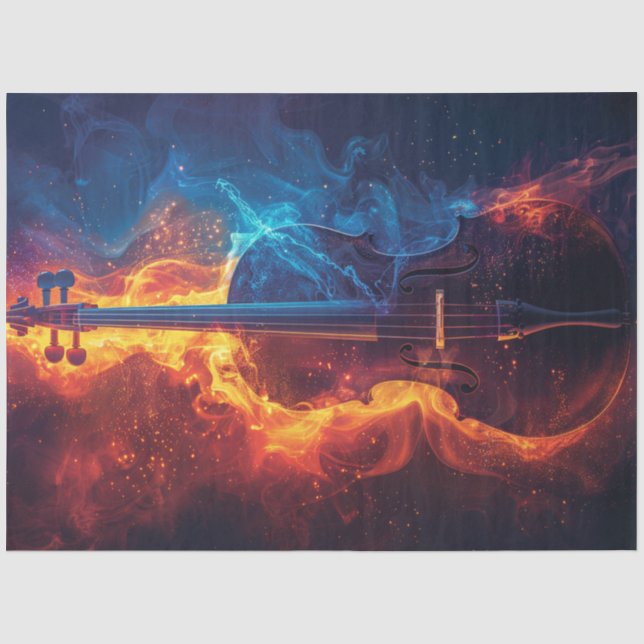 Papier Mousseline Violon vibrant de déroupage (Recto)
