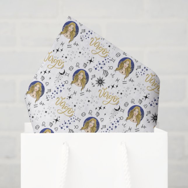 Papier Mousseline Virgo Zodiac Tissue Paper (Sac cadeau)