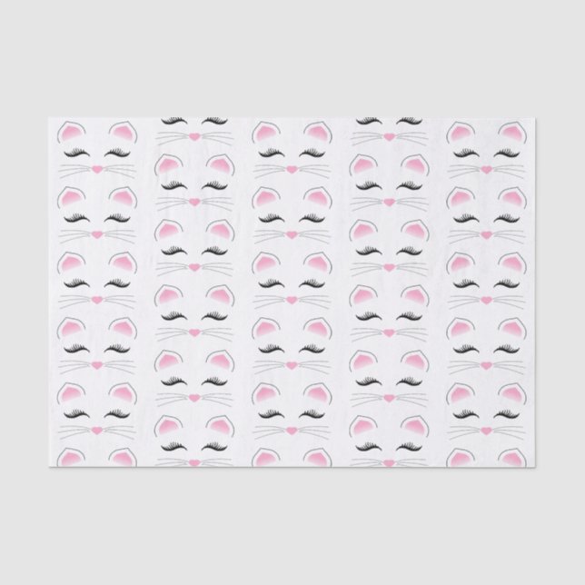 Papier Mousseline Visage du chat Glam (Recto)
