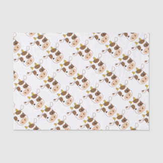 Papier Mousseline visage mignon de vache