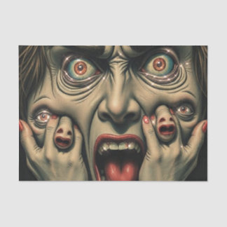 Papier Mousseline Visages surréalistes cauchemardesques