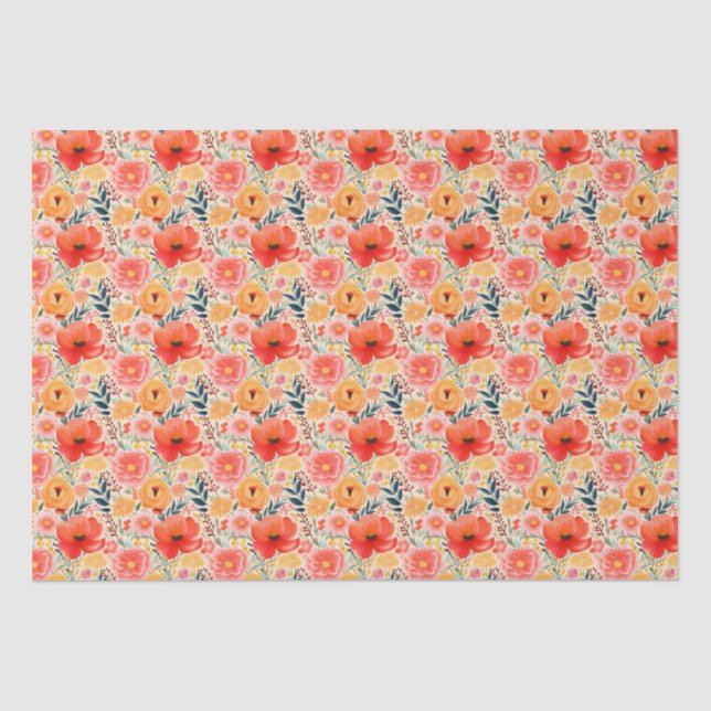 Papier Mousseline Vivid Flower Party (Recto)