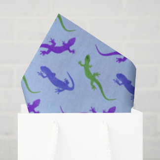 Papier Mousseline Vivid Salamander Silhouette in Blue