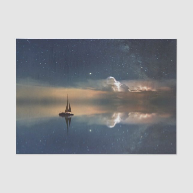 Papier Mousseline Voile vers les nuages (Recto)