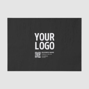 Papier Mousseline Votre logo avec QR code et texte modifiables
