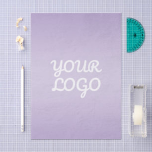 Papier Mousseline Votre logo & Moderne Simple Ombre   Lavande