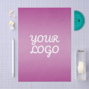 Papier Mousseline Votre logo & Moderne Simple Ombre Violet