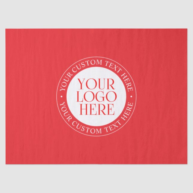 Papier Mousseline Votre logo ou autre image | Noël rouge et blanc (Recto)