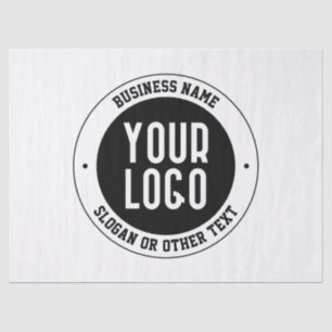 Papier Mousseline Votre logo ou votre conception d'entreprise Text
