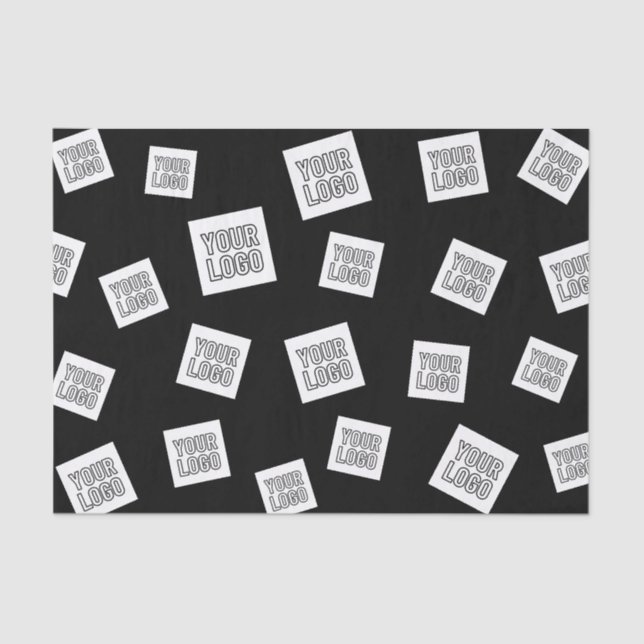 Papier Mousseline Votre logo, photo ou autre image | Placement aléat (Recto)