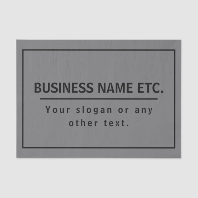 Papier Mousseline Votre nom d'entreprise ou marque, etc. gris foncé  (Recto)