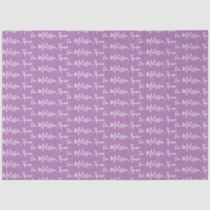Papier Mousseline Votre nom Purple