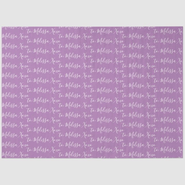 Papier Mousseline Votre nom Purple (Recto)